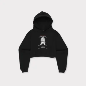 CHATEAU CROPPED WOMENS HOODIE (BLACK)