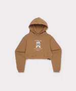 CHATEAU CROPPED WOMENS HOODIE (BROWN)