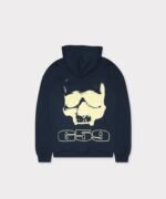 G59 Skull Logo Glow Navy Hoodie